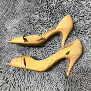 BCBG Girls Pale Yellow D’Orsay Kitten Heels